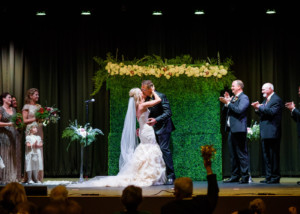 Guest House Graceland Wedding Ceremony Kiss