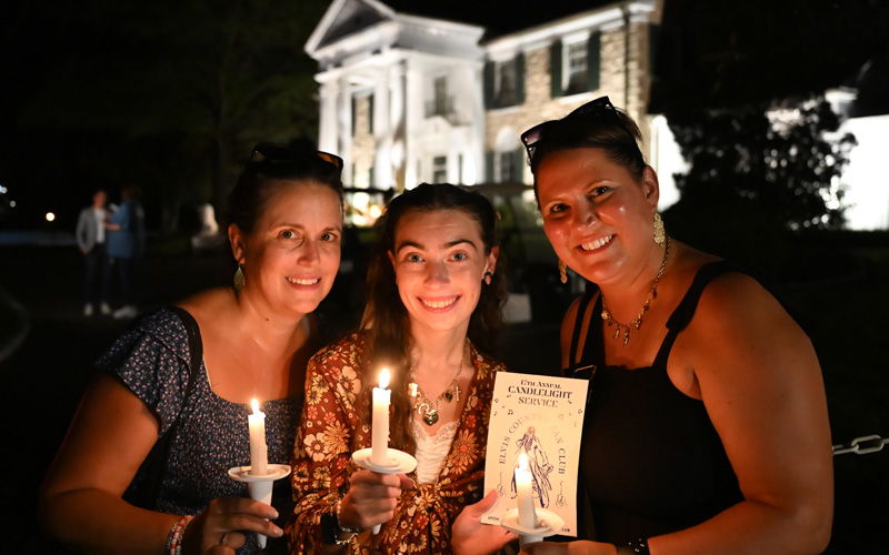Fans at Candlelight Vigil at Graceland | The Guest House at Graceland | The Guest House at Graceland Fans at Candlelight Vigil at Graceland