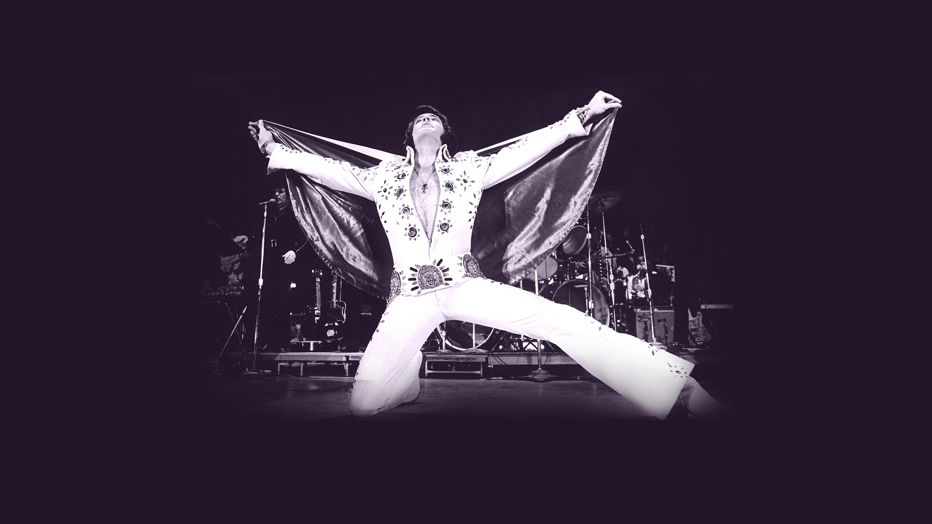 Elvis in White Jumpsuit with Cape
