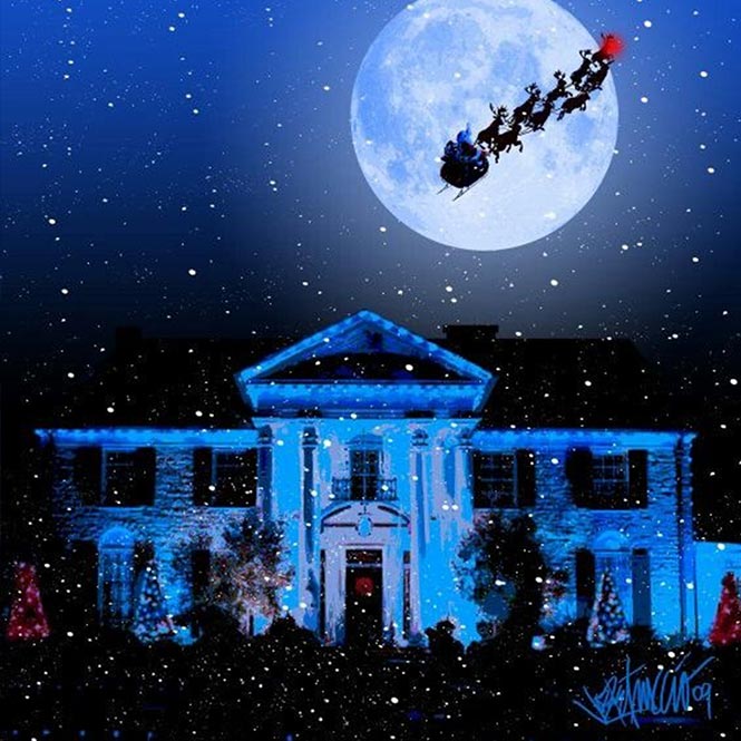 Graceland Christmas print by Joe Petruccio